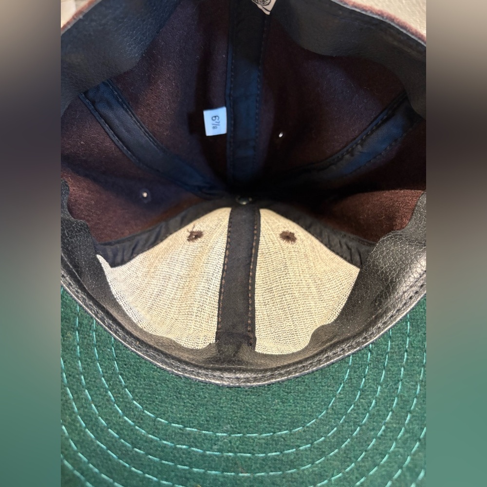 Ideal Cap Co Brown & Orange Wool Baseball Cap Fitted 6 7/8 Never Worn CLE Browns - Picture 6 of 6